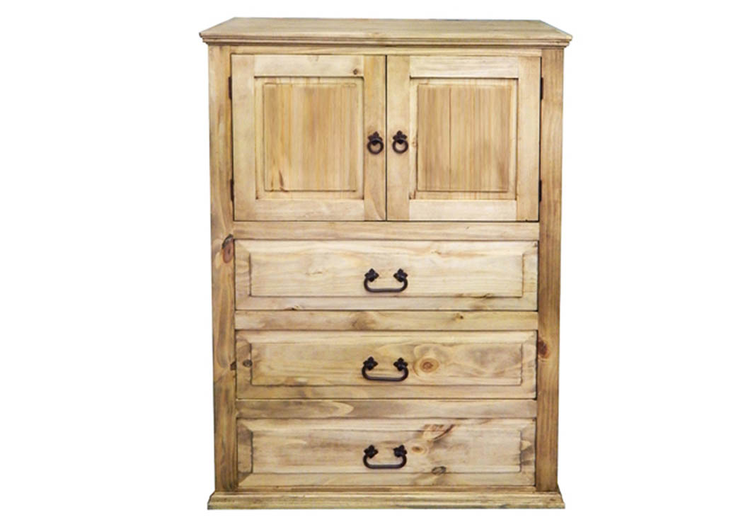 Econo 2 Door 3 Drawer Chest,Million Dollar Rustic