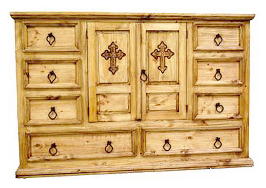 Mansion Dresser w/Cross,Million Dollar Rustic