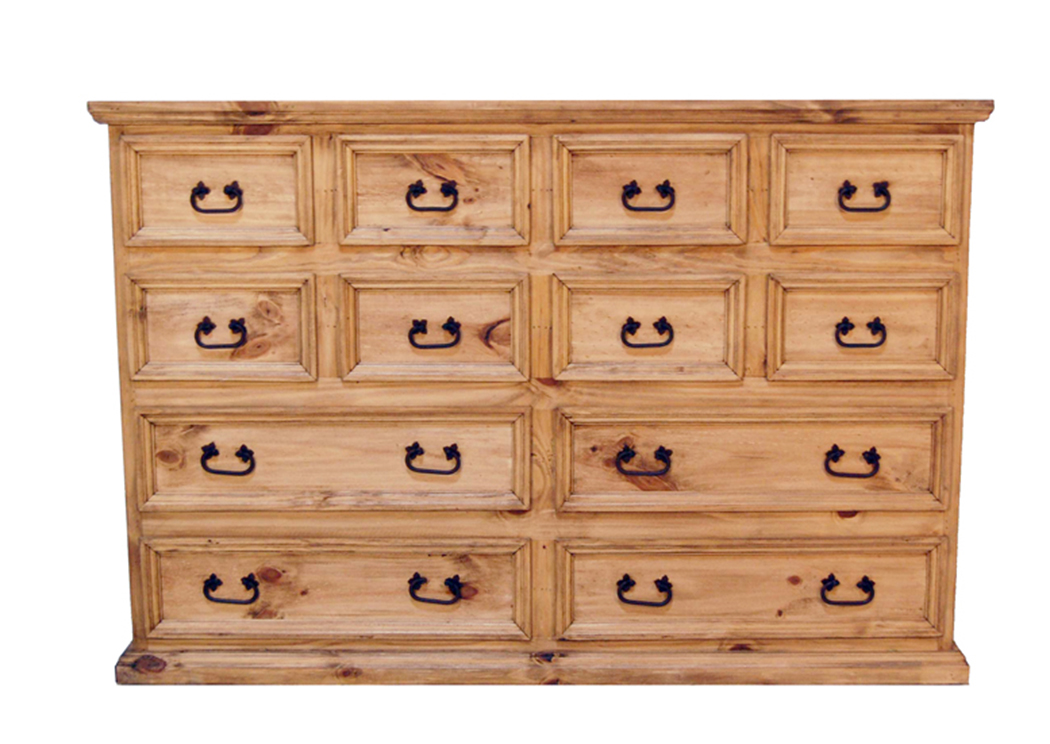 Mansion 12 Drawer Dresser,Million Dollar Rustic