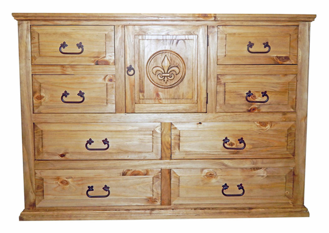 1 Door Dresser w/Fleur-De-Li,Million Dollar Rustic