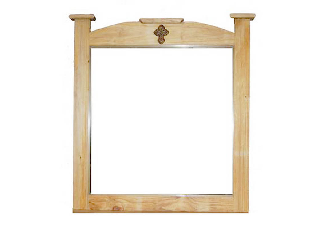 Mansion Mirror w/Cross,Million Dollar Rustic