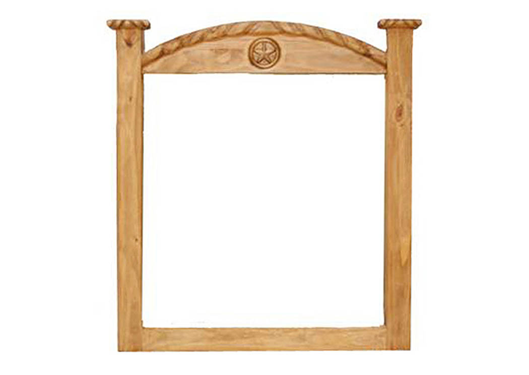 Mansion Mirror w/ Rope Star,Million Dollar Rustic