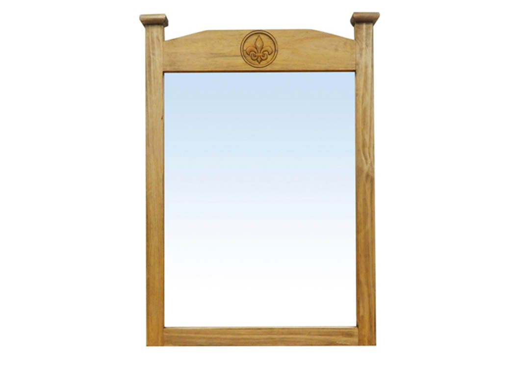 Mirror w/Fleur-De-Lis,Million Dollar Rustic