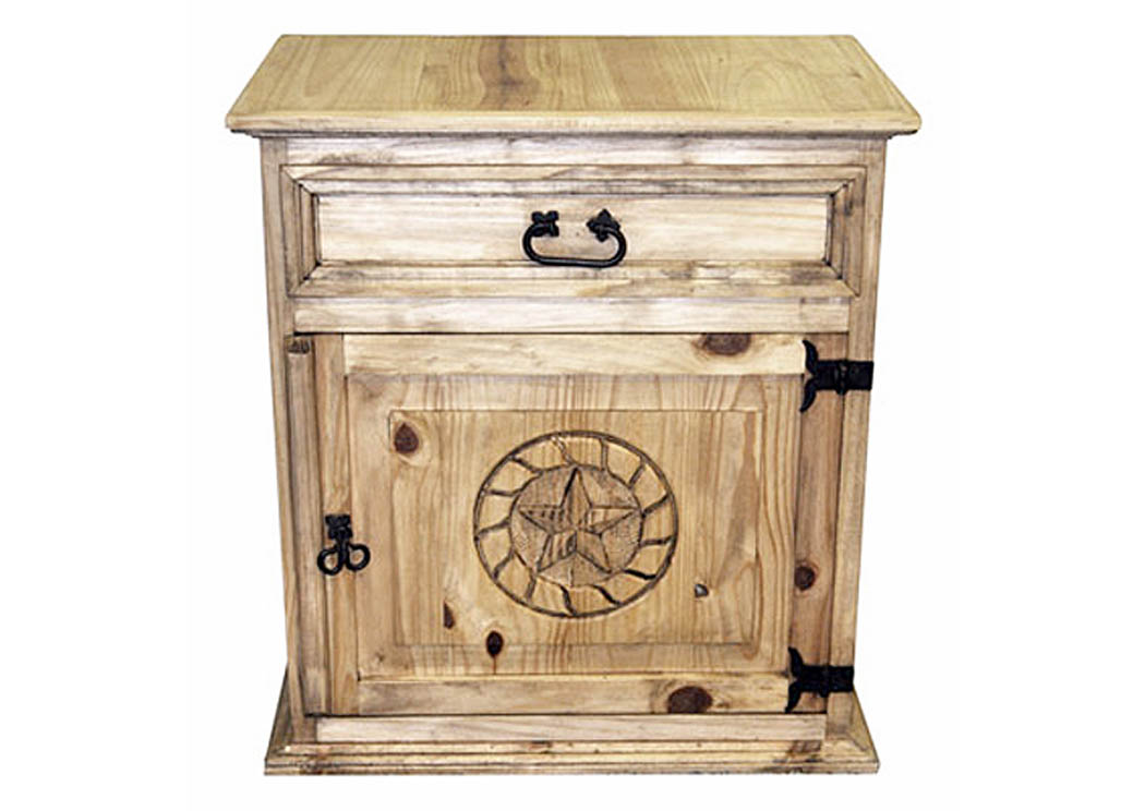 Mansion Nightstand Rope Star,Million Dollar Rustic