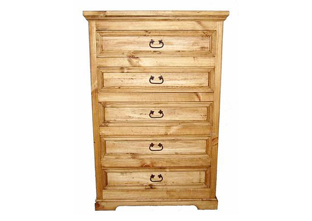 Oasis 5 Drawer Chest,Million Dollar Rustic