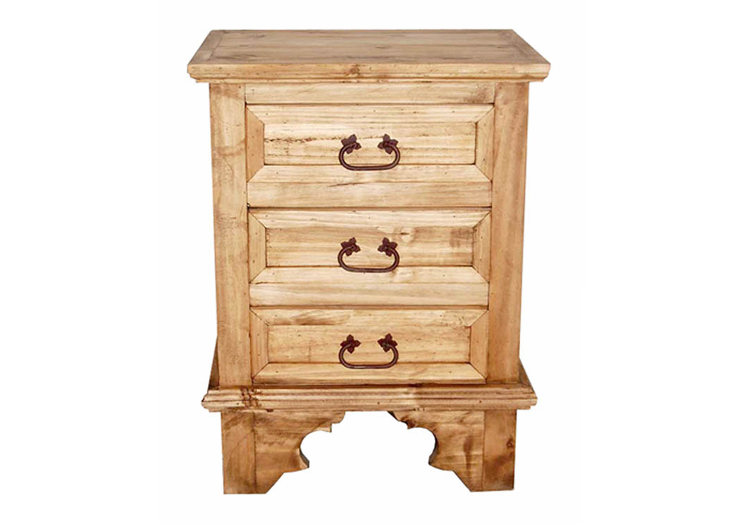 Hacienda 3 Drawer Nightstand,Million Dollar Rustic