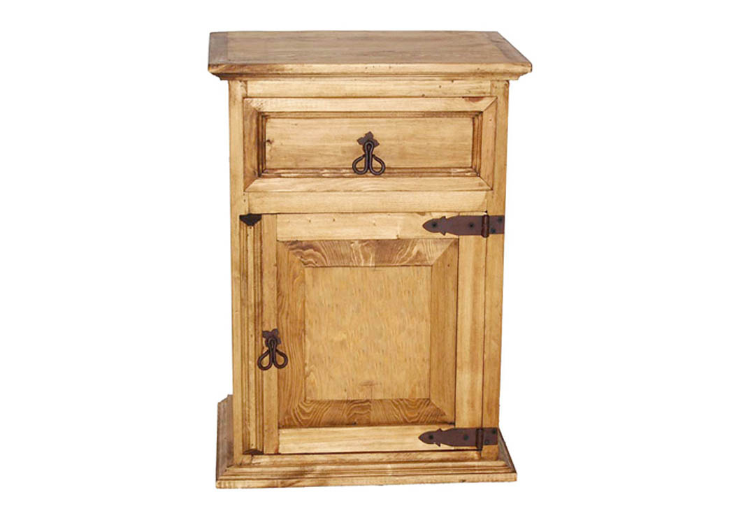 1 Drawer 1 Door Nightstand,Million Dollar Rustic