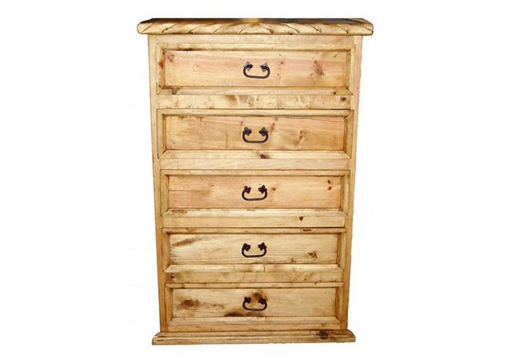 5 Drawer Chest w/Rope,Million Dollar Rustic