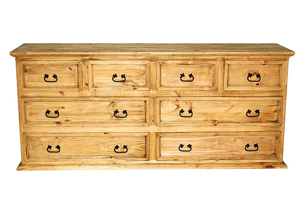 78" 8 Drawer Dresser,Million Dollar Rustic