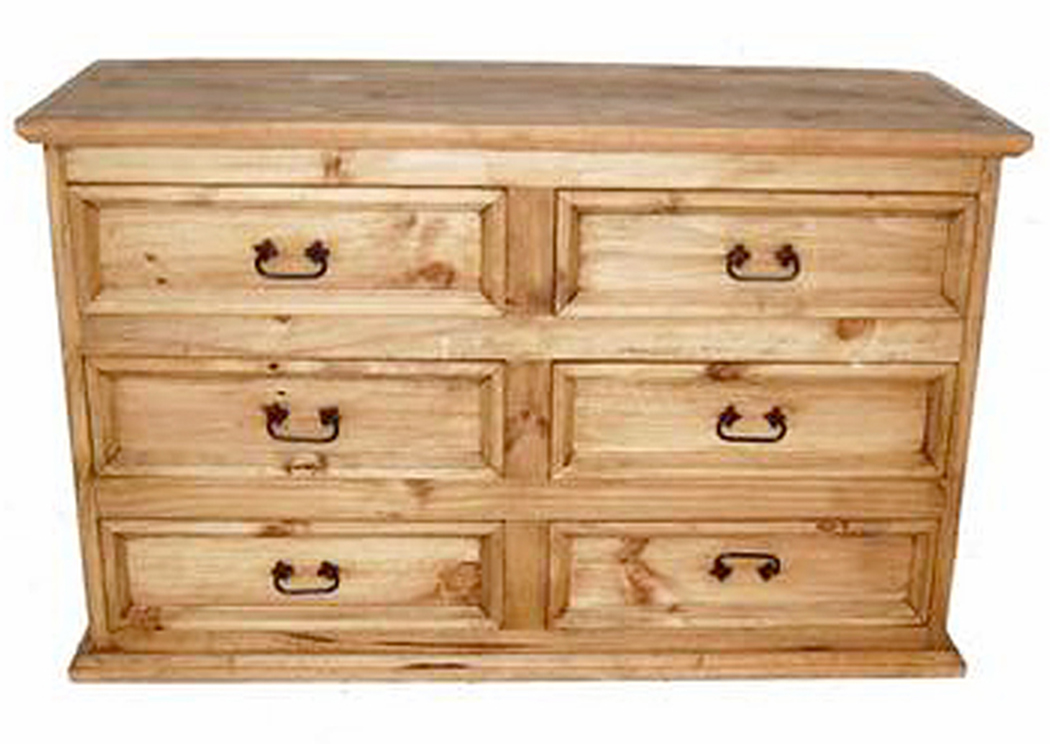 Budget 6 Drawer Dresser,Million Dollar Rustic