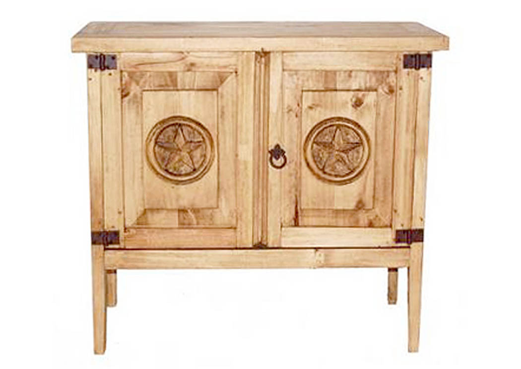 2 Door Nightstand w/Star,Million Dollar Rustic