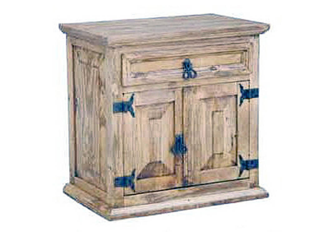 1 Drawer 2 Door Nightstand,Million Dollar Rustic