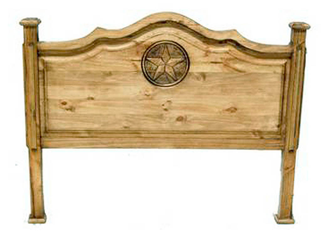 Roma Queen Headboard w/Star,Million Dollar Rustic