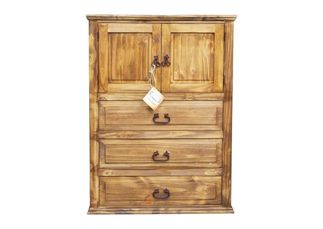 Brown Wb Econo 2 Door 3 Drawer Chest,Million Dollar Rustic