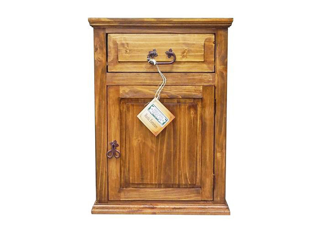 Brown Wb Econo 1 Drawer 1 Door Nightstand,Million Dollar Rustic