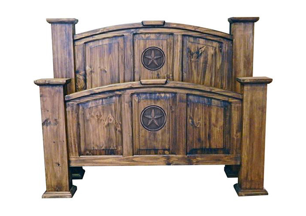 Med Wax Mansion King Star Headboard,Million Dollar Rustic