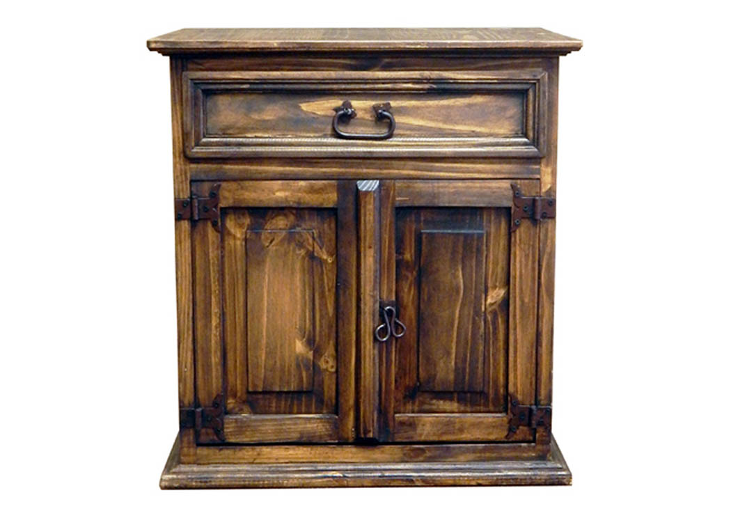 Medium Wax Mansion Nightstand,Million Dollar Rustic