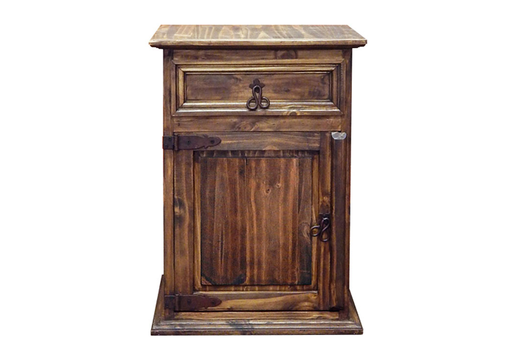 Med Wax 1 Drawer 1 Door Gun Nightstand,Million Dollar Rustic