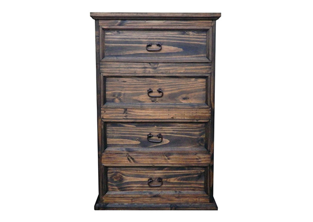 Medium Wax Budget 4 Drawer Chest,Million Dollar Rustic