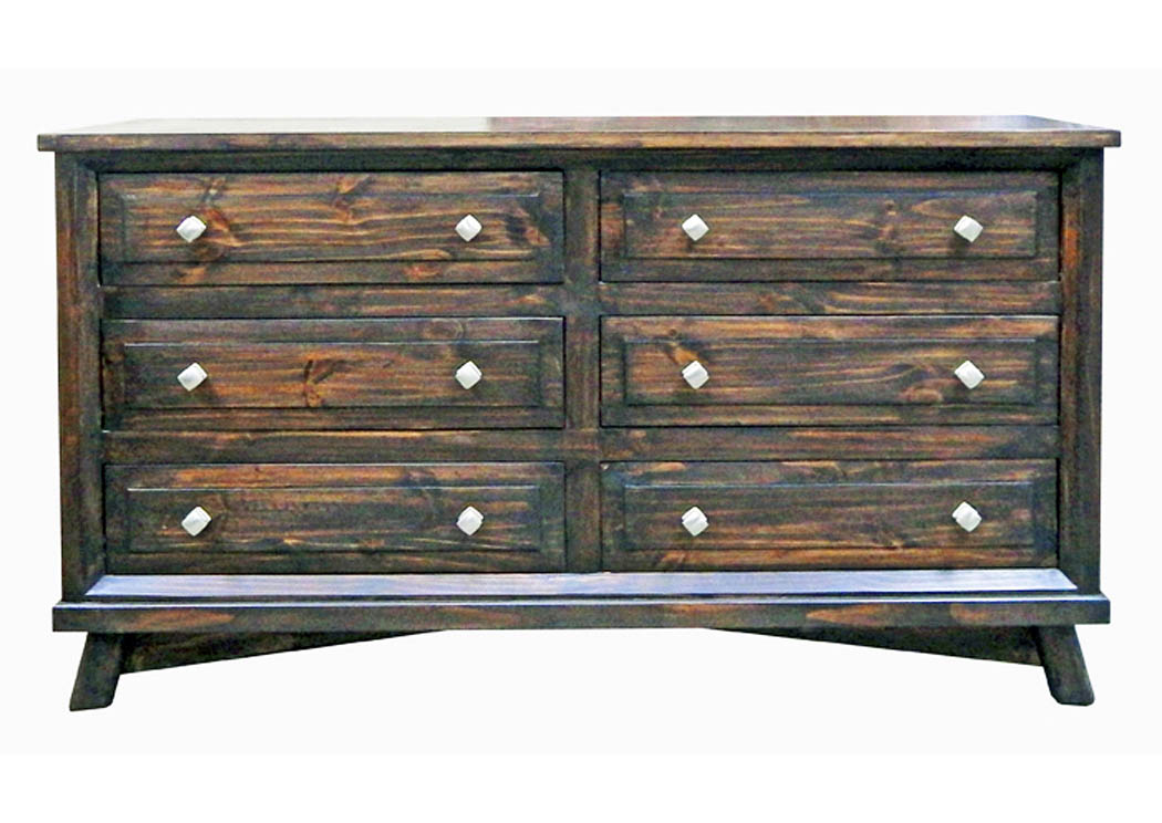 San Miguel 6 Drawer Dresser On Legs,Million Dollar Rustic