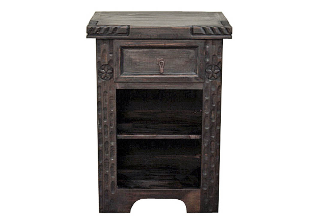 Prieta Grande Dark Star Nightstand,Million Dollar Rustic