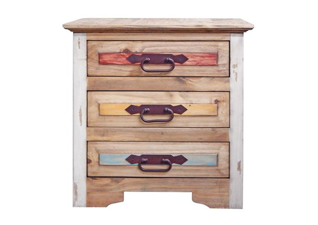 Natural Top Cancun Nightstand,Million Dollar Rustic