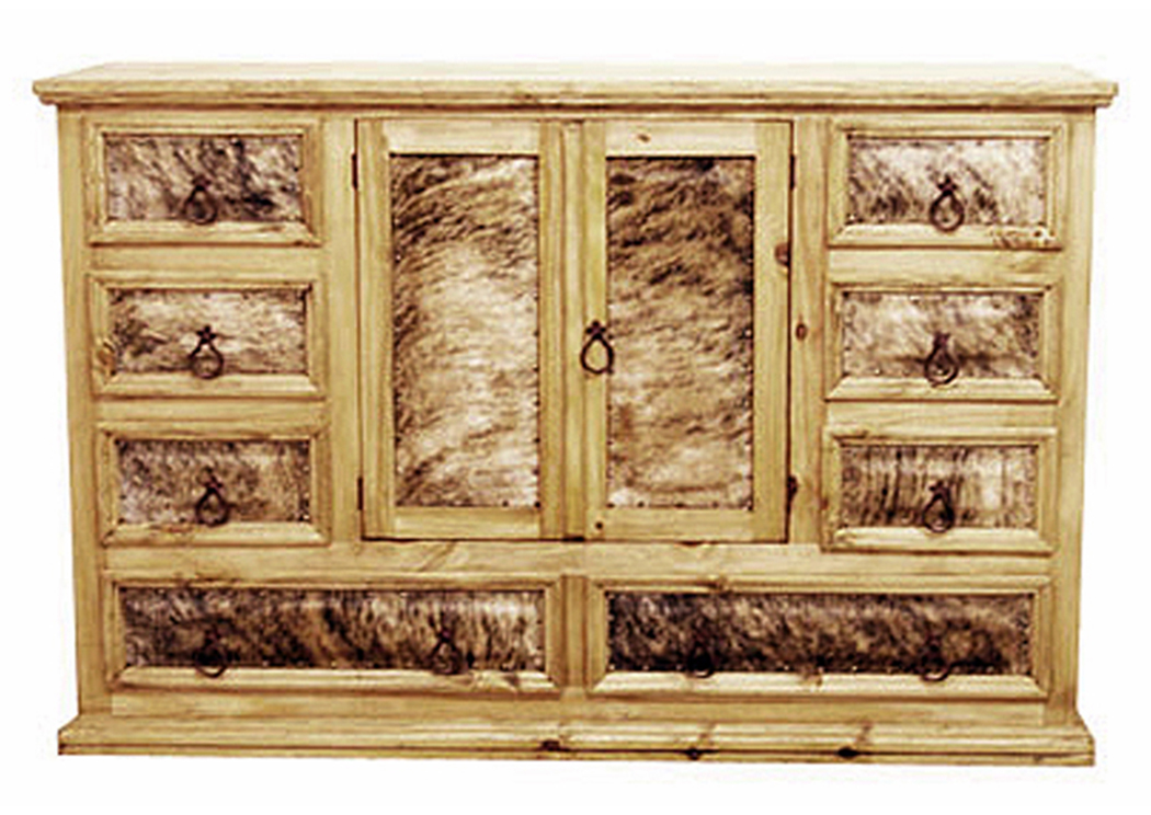 Cowhide Mansion Dresser,Million Dollar Rustic