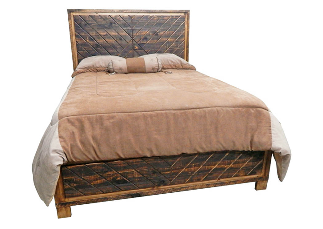 Diagonal Queen Bed,Million Dollar Rustic