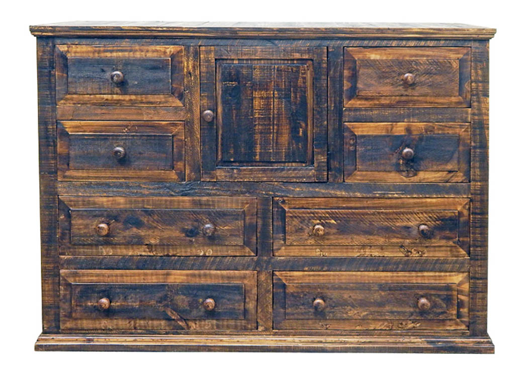Reclaimed 1 Door, 8 Drawer Dresser,Million Dollar Rustic