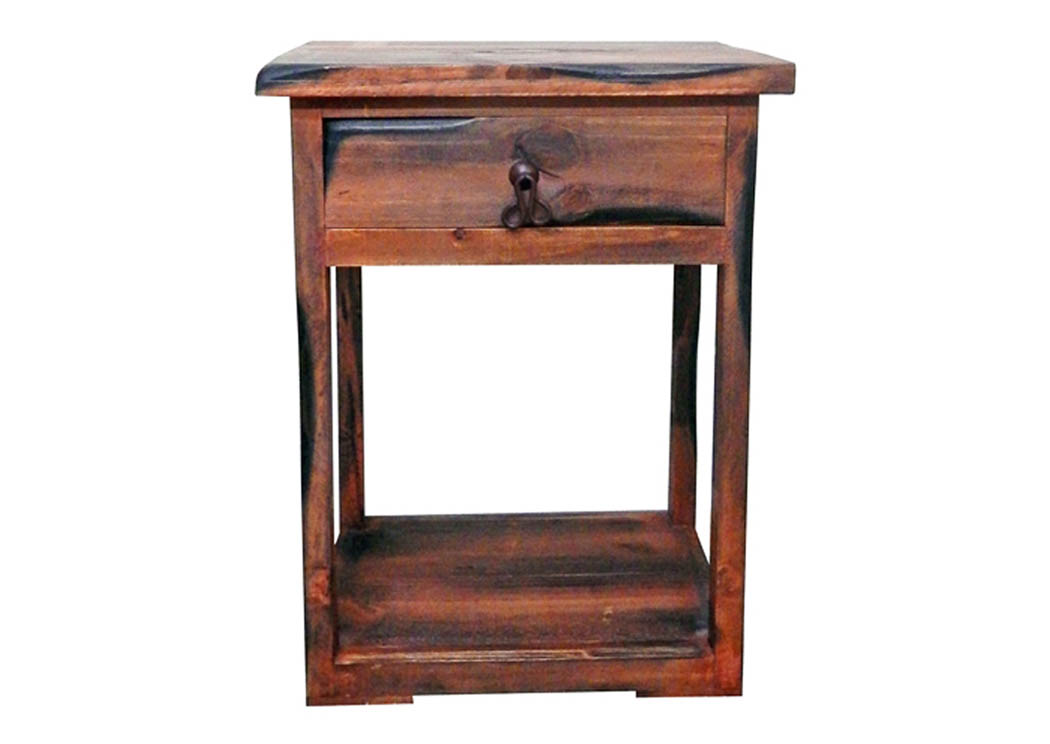 P W O Tall Nightstand,Million Dollar Rustic