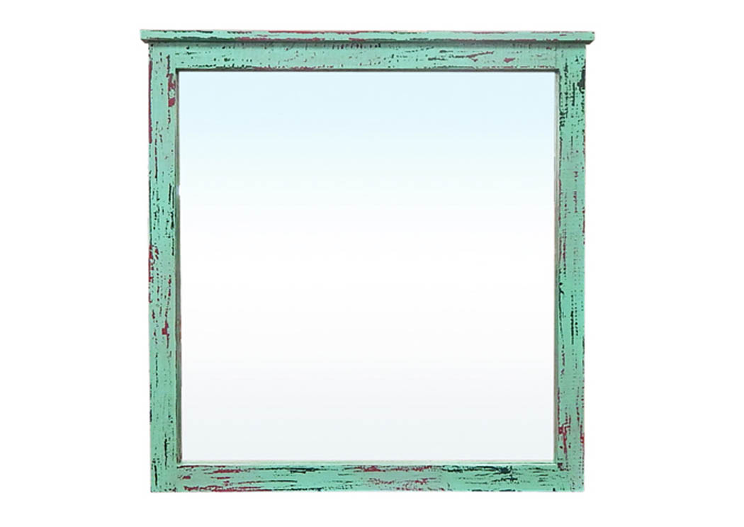 Painted Reclaimed Look Mirror,Million Dollar Rustic