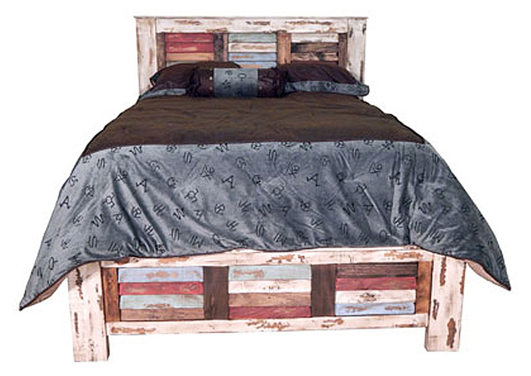 Multi Color Louvered Full Bed,Million Dollar Rustic