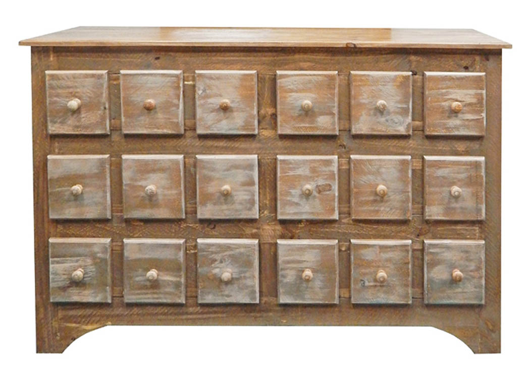 Slatted Color 6 Drawer Dresser,Million Dollar Rustic