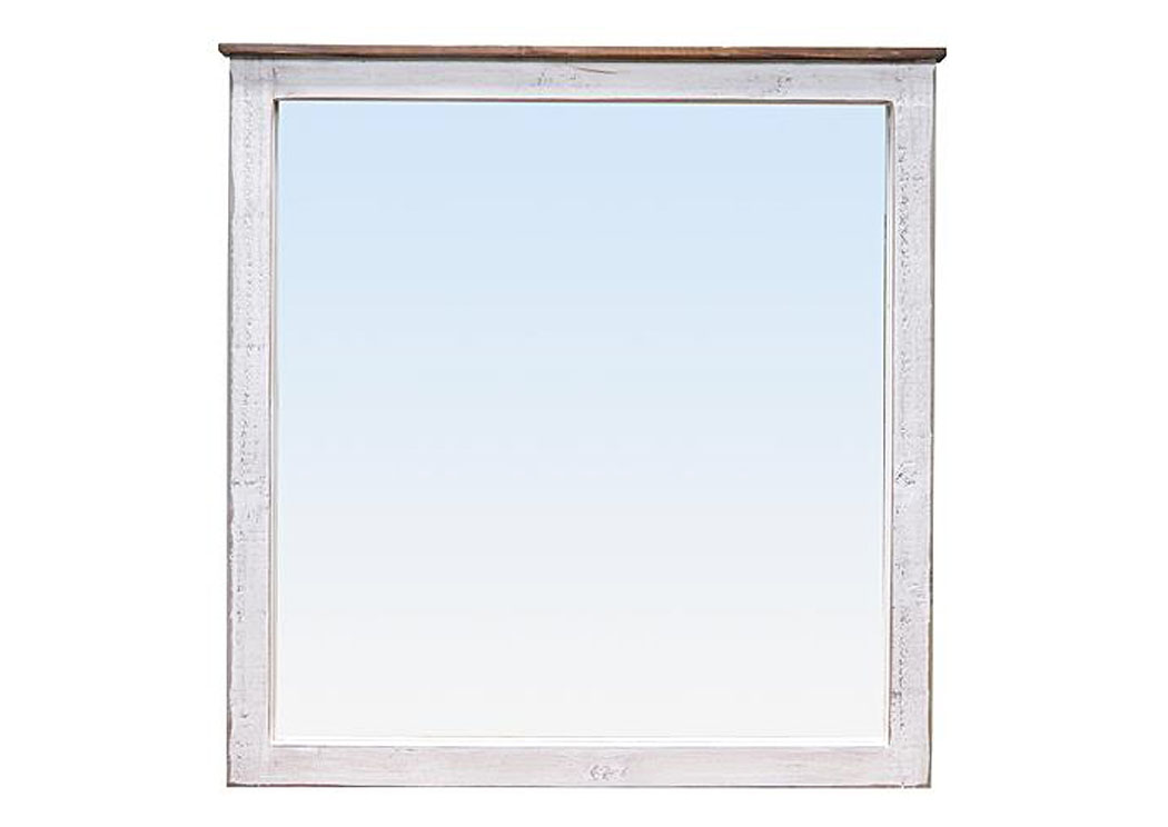Eggshell Barn Door Mirror,Million Dollar Rustic