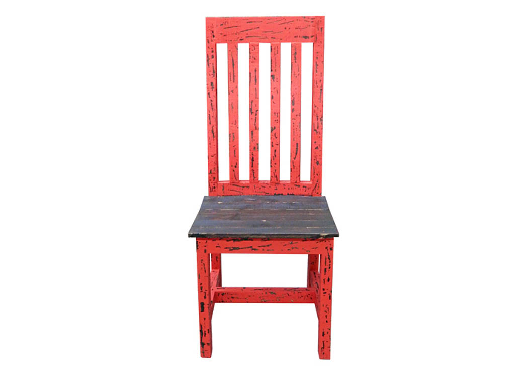 Red Scraped Santa Rita Chair,Million Dollar Rustic