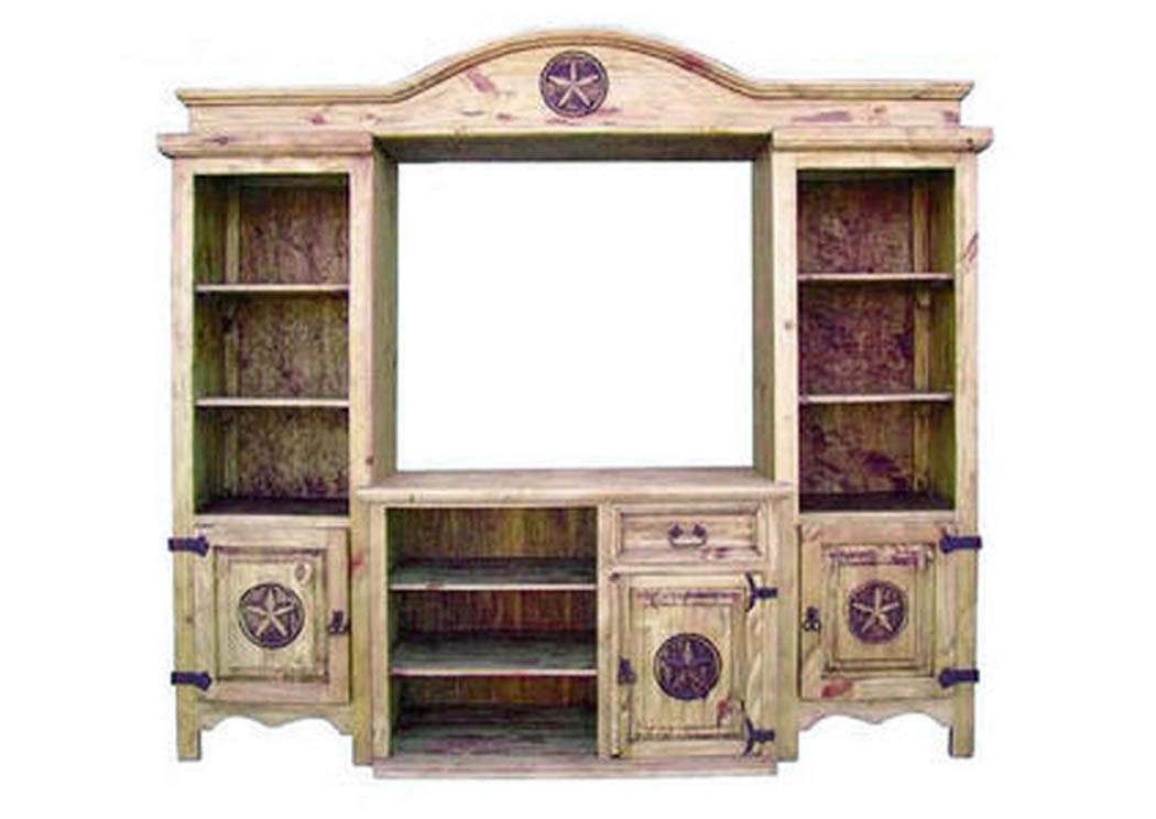 43" Complete 4 Piece Wall Unit,Million Dollar Rustic