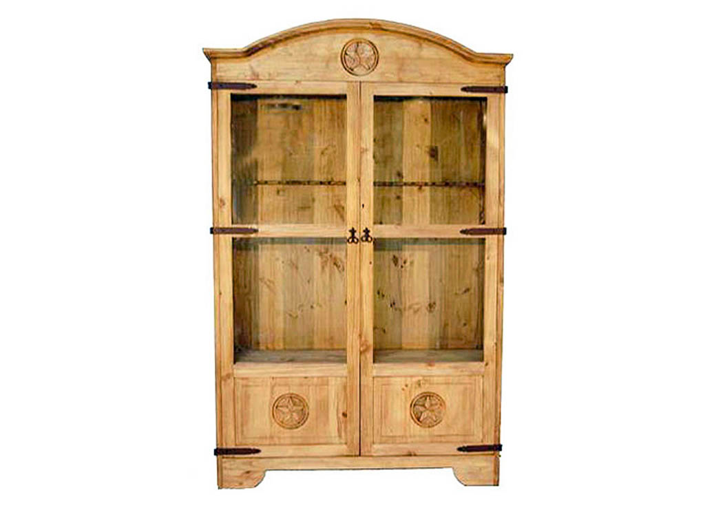 12 Gun Star Cabinet w/2 Doors,Million Dollar Rustic