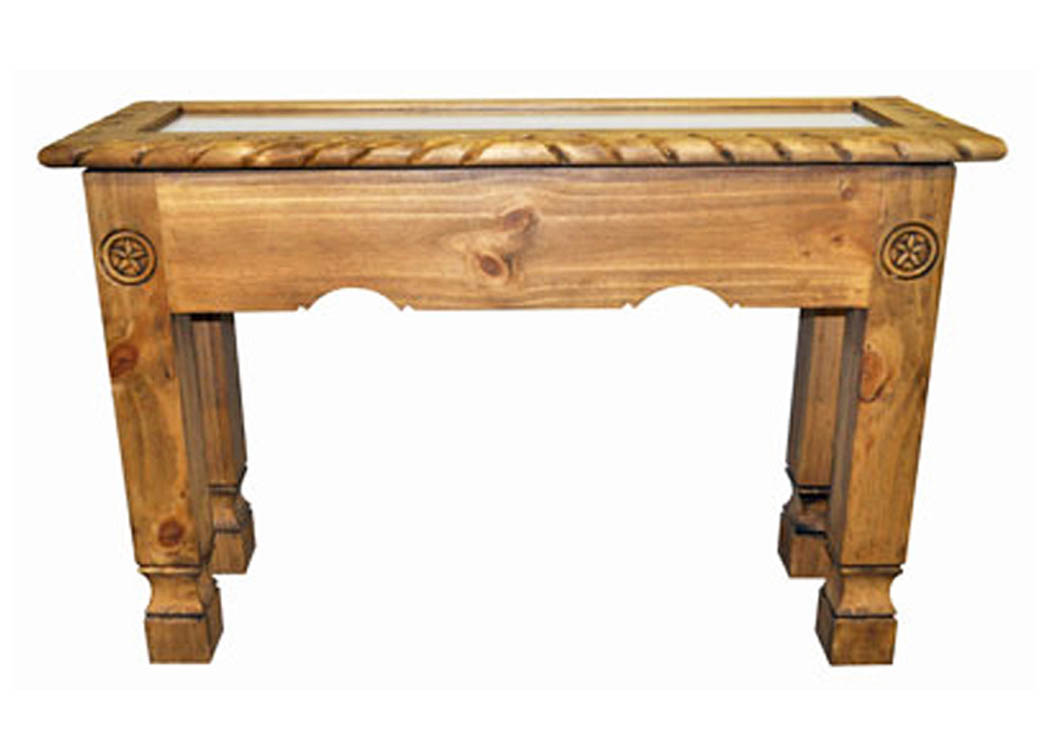 Shadow Box Sofa Table w/Stars,Million Dollar Rustic