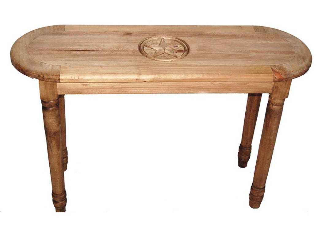 Oval Sofa Table w/Star,Million Dollar Rustic