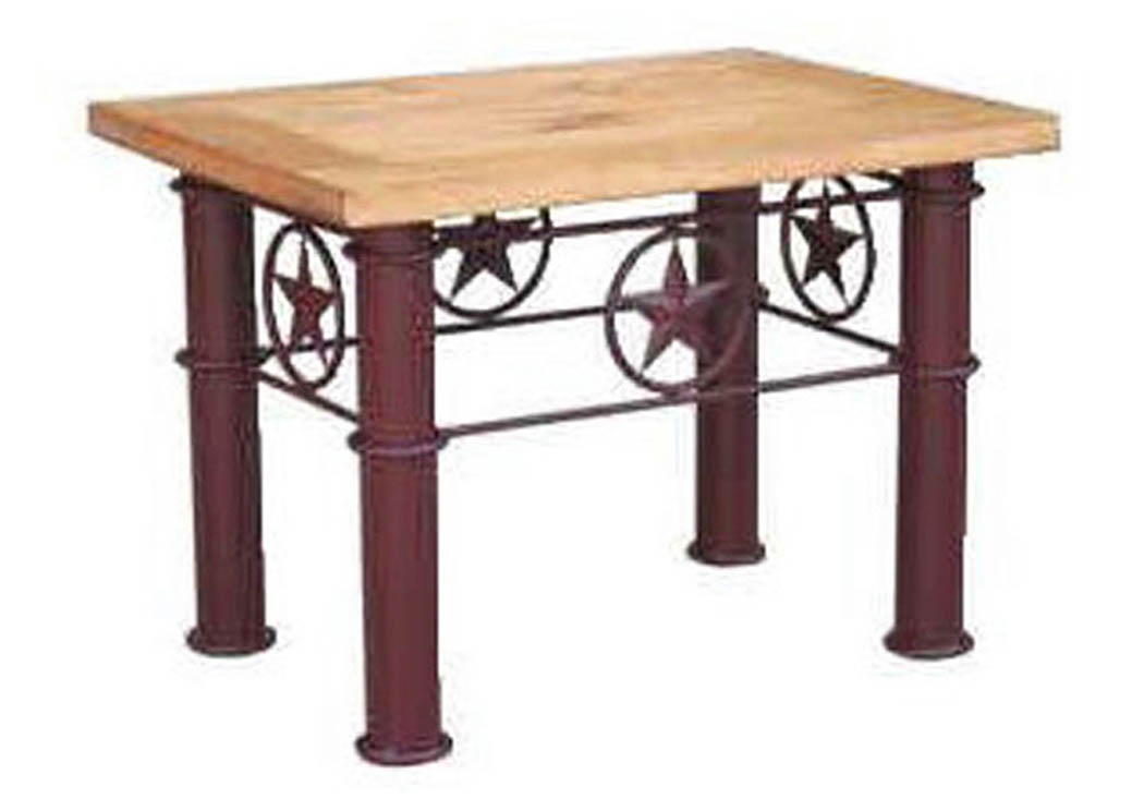 Texas Star Iron End Table,Million Dollar Rustic