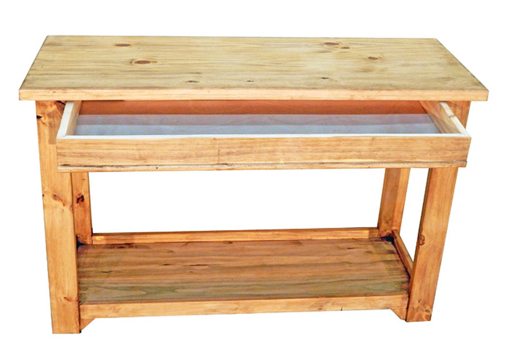 1 Drawer Sofa Table w/Shelf,Million Dollar Rustic