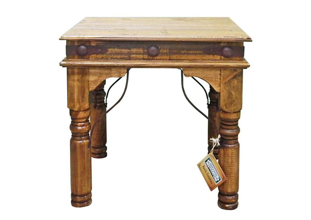 Brown End Table w/Conchos,Million Dollar Rustic