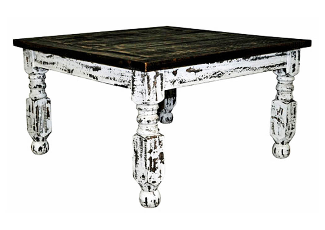 White Scraped Lyon Cocktail Table,Million Dollar Rustic