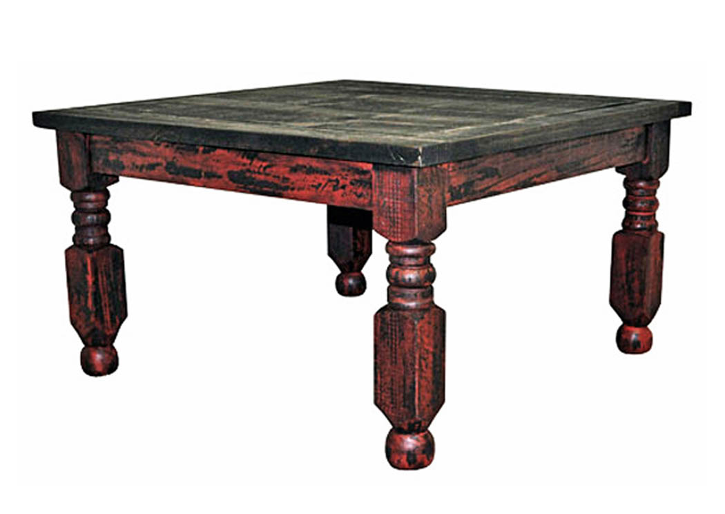 Red Scrape Lyon Cocktail Table,Million Dollar Rustic