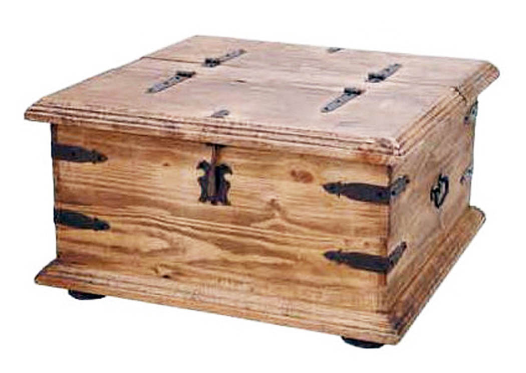 34" Square 2-Sided Trunk,Million Dollar Rustic
