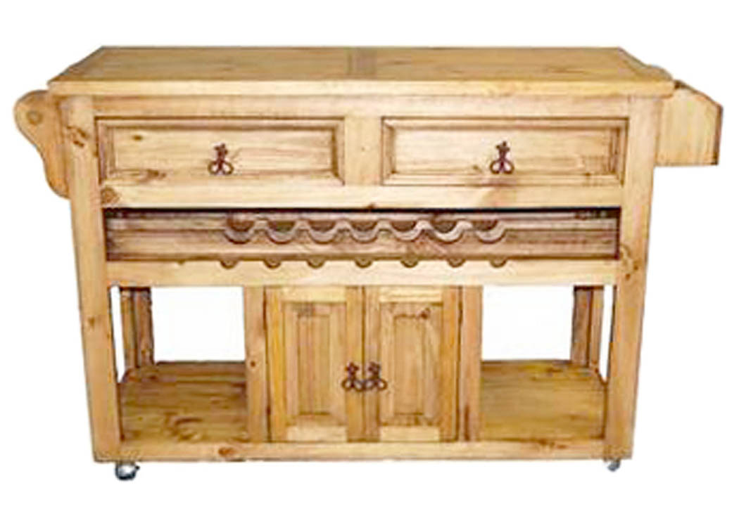 Kitchen Wine Rack w/2 Drawers,Million Dollar Rustic