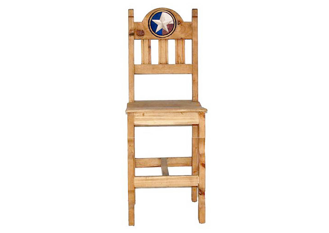 26" Barstool w/Marble Lone Star,Million Dollar Rustic