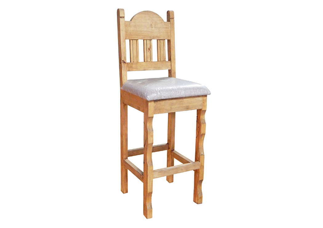 30" Barstool w/Padded Seat,Million Dollar Rustic