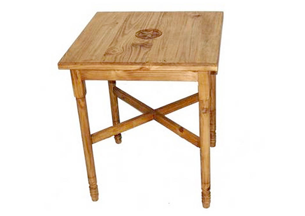 Square Leg Bar Table w/Star,Million Dollar Rustic