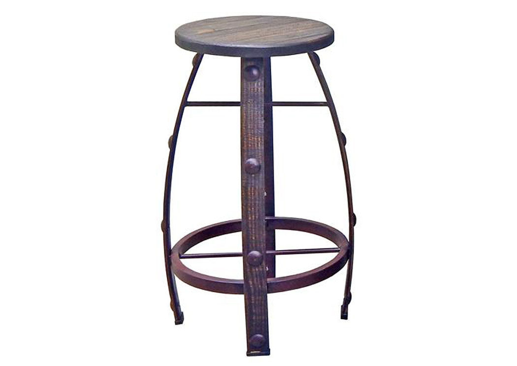 Medium A Wax Round Barstool,Million Dollar Rustic